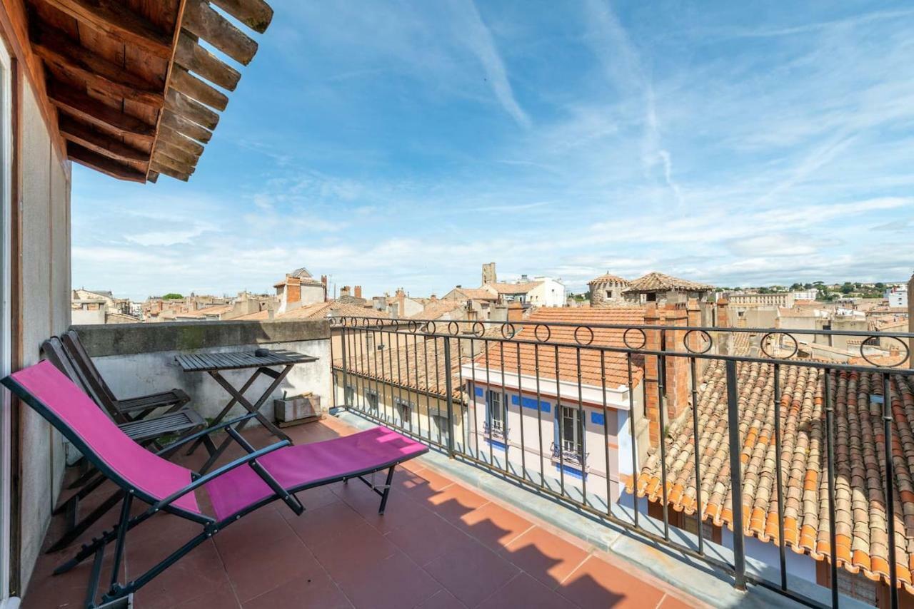 Les Cles De Laure - Wine Loft, Terrasse Et Vue Extraordinaire Sur La Cite Medievale Carcassone Exterior photo
