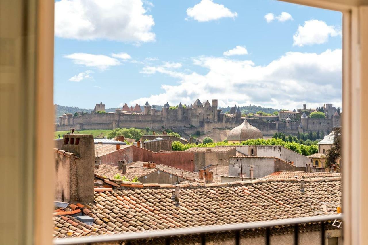 Les Cles De Laure - Wine Loft, Terrasse Et Vue Extraordinaire Sur La Cite Medievale Carcassone Exterior photo