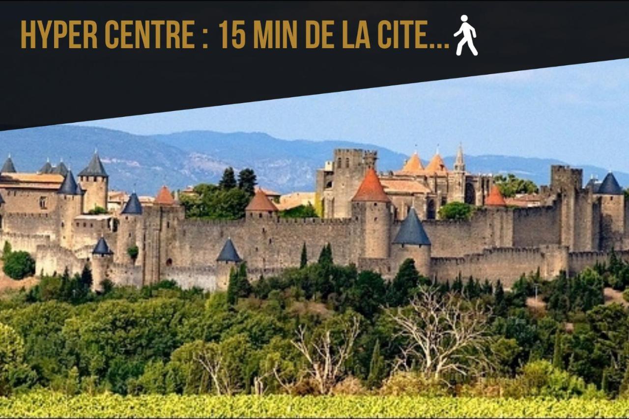 Les Cles De Laure - Wine Loft, Terrasse Et Vue Extraordinaire Sur La Cite Medievale Carcassone Exterior photo